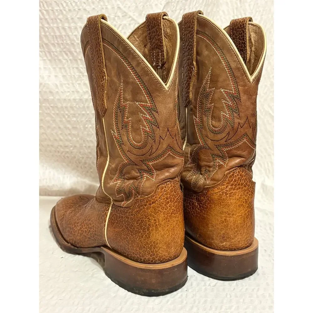 Cody James Handcrafted Mexico Bison Print Leather Western Cowboy Boots Men’s 7D